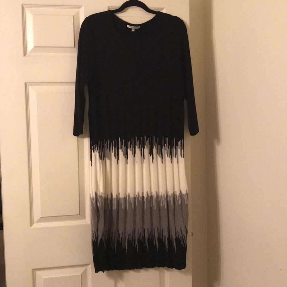 Woman sweater dress great with boots!